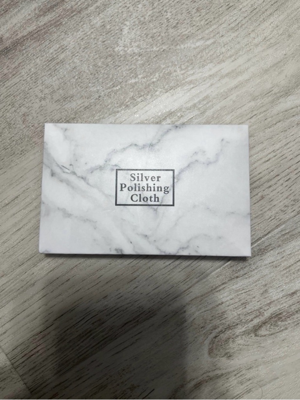 Silver Polishing Cloth - Marble Print Pouch